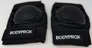 BodyProx Black Knee Pad Protective Hard Plastic Exterior Shell 8" Long